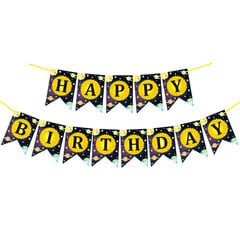 Happy Birthday Banner Bunting Flag Syntymäpäiväjuhlien koristelu lapsille - väri 4 hinta ja tiedot | Hauskat juhlapelit ja -tuotteet | hobbyhall.fi