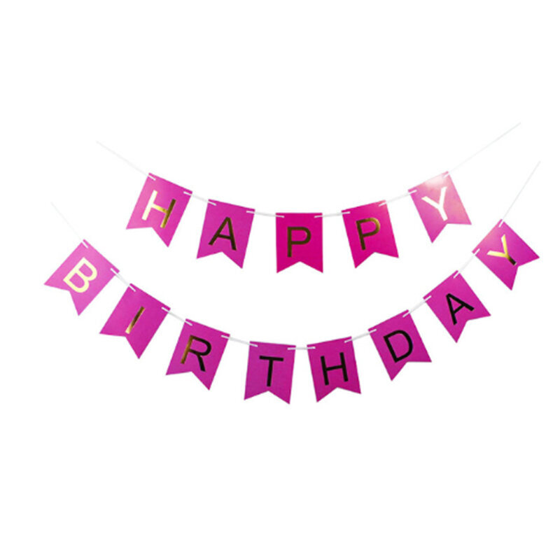 Happy Birthday Banner Bunting Lippu Syntymäpäiväjuhla koristelu Kids-Rose Gold hinta ja tiedot | Hauskat juhlapelit ja -tuotteet | hobbyhall.fi