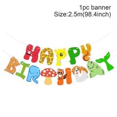 Hyvää syntymäpäivää Banneri Bunting Garland Jungle Safari Party Baby Shower-banneri 13 hinta ja tiedot | Hauskat juhlapelit ja -tuotteet | hobbyhall.fi