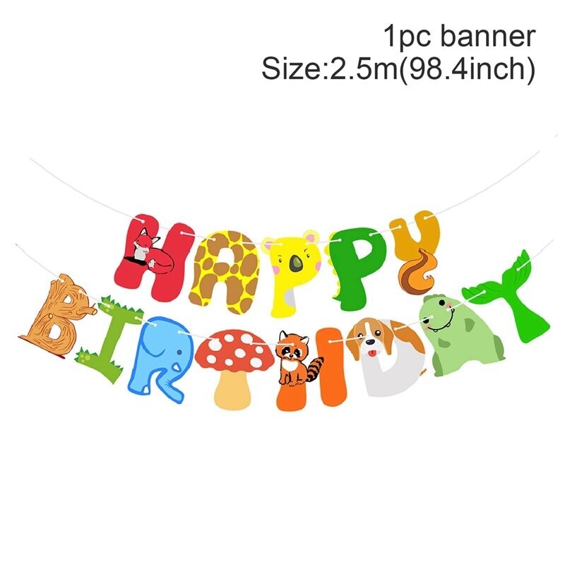 Hyvää syntymäpäivää Banneri Bunting Garland Jungle Safari Party Baby Shower-banneri 13 hinta ja tiedot | Hauskat juhlapelit ja -tuotteet | hobbyhall.fi