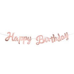 Happy Birthday Banner Bunting paperi Syntymäpäiväjuhla Riippuva Garland-Rose kultaa hinta ja tiedot | Hauskat juhlapelit ja -tuotteet | hobbyhall.fi