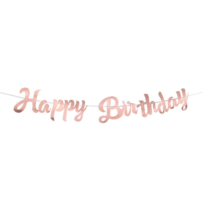 Happy Birthday Banner Bunting paperi Syntymäpäiväjuhla Riippuva Garland-Rose kultaa hinta ja tiedot | Hauskat juhlapelit ja -tuotteet | hobbyhall.fi