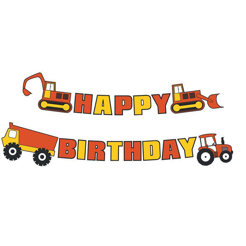 Happy Birthday Banner Farm Theme Traktori Cupcake Toppers Construction-Banneri-C hinta ja tiedot | Hauskat juhlapelit ja -tuotteet | hobbyhall.fi