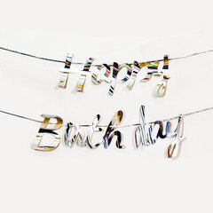 Happy Birthday Banner Garland Letter Decor Syntymäpäiväjuhlakoristeet - hopea hinta ja tiedot | Hauskat juhlapelit ja -tuotteet | hobbyhall.fi