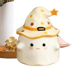 Ghost Muki Halloween Ghost Spooky Kahvikuppi Ghost Pattern Cup Keraaminen Ghost Muki Kannella Söpö 350ml Halloween Kotityöpaikalle hinta ja tiedot | Hauskat juhlapelit ja -tuotteet | hobbyhall.fi