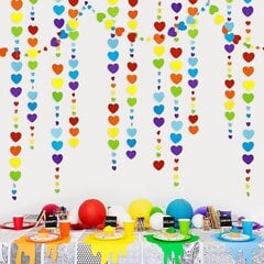 13Ft Laventeli Purppura Valkoinen Paperi Love Heart Garlands Seinäteline-Monivärinen hinta ja tiedot | Hauskat juhlapelit ja -tuotteet | hobbyhall.fi