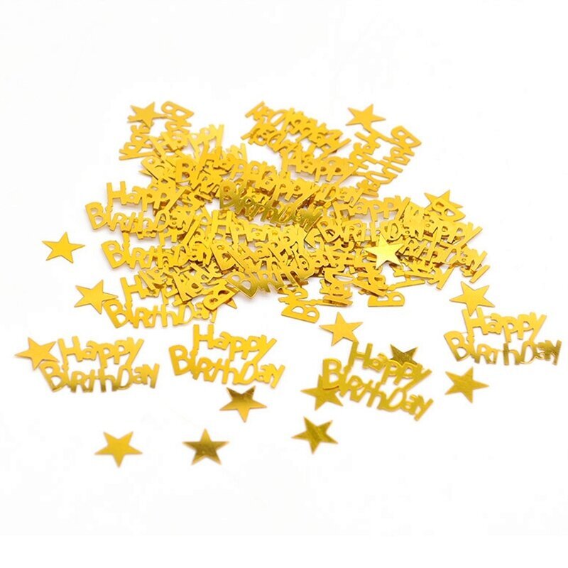 15g Gold Happy Birthay Confetti Happy Birthday Juhlakoristeet Vauvan kultaa hinta ja tiedot | Hauskat juhlapelit ja -tuotteet | hobbyhall.fi