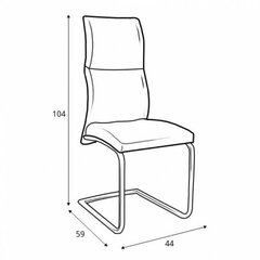 Jump -tuoli, tummanbeige, 2 kpl hinta ja tiedot | Ruokapöydän tuolit | hobbyhall.fi