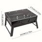 Kannettava taitettava BBQ-grilli, 35x27x20 cm, musta hinta ja tiedot | Grillit | hobbyhall.fi