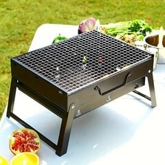 Kannettava taitettava BBQ-grilli, 35x27x20 cm, musta hinta ja tiedot | Grillit | hobbyhall.fi