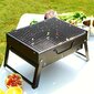 Kannettava taitettava BBQ-grilli, 35x27x20 cm, musta hinta ja tiedot | Grillit | hobbyhall.fi