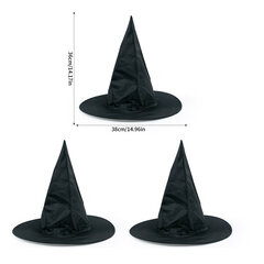 3/5 kpl Halloween Black Witch Hat Yard ulkopuutarha Riippuva noitahattu Halloween Party Cosplay puku Rekvisiitta Sisustus Wizard Cap hinta ja tiedot | Hauskat juhlapelit ja -tuotteet | hobbyhall.fi