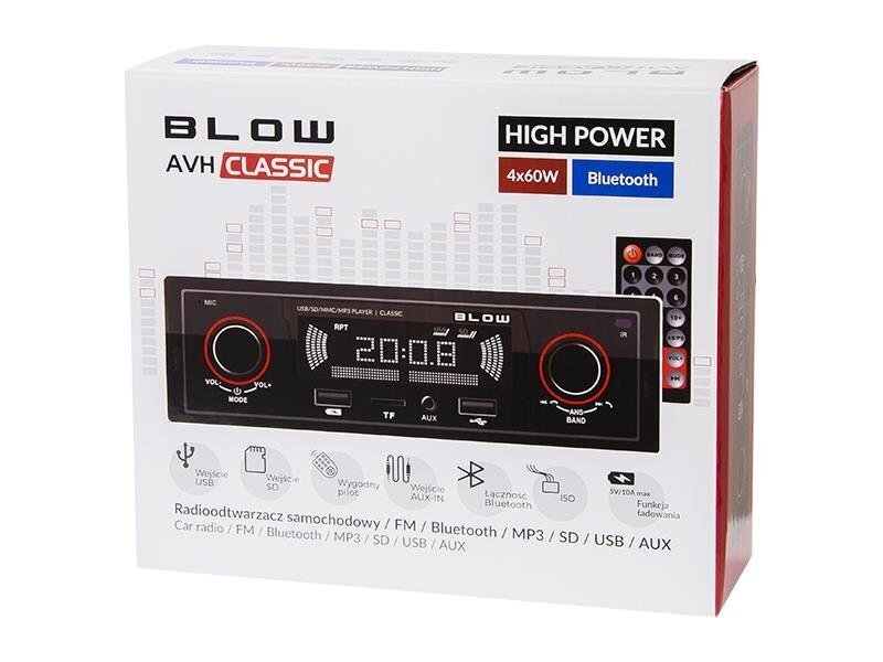 BLOW CLASSIC 78-287 autostereot Bluetoothilla hinta ja tiedot | Autoradiot, multimedia | hobbyhall.fi