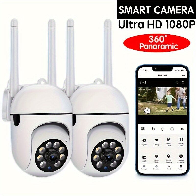 'Sfäärinen turvakamera, älykäs liikkeentunnistus, väriyönäkö, 1080P langaton WiFi-koti turvakamera.' hinta ja tiedot | Valvontakamerat | hobbyhall.fi