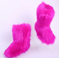 (44-A1)Uusi muoti Fox Fur Nainen Lumisaappaat Rainbow monivärinen Lady Talvisaappaat Lämpimät Saappaat Naisten Saappaat Kengät Bottes de neige femmes hinta ja tiedot | Monot | hobbyhall.fi