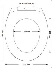 Hitaasti sulkeutuva wc-altaan kansi AWD Interior Calypso, valkoinen hinta ja tiedot | Awd Interior Kodin remontointi | hobbyhall.fi