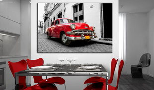 Kuva - Cuban Classic Car (Red) hinta ja tiedot | Taulut | hobbyhall.fi