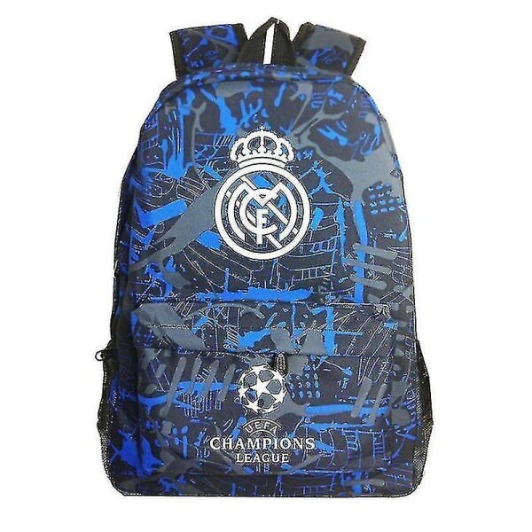 Graffiti Real Madrid Uefa Champions League Olkalaukku Lentoreppu Opiskelijan koululaukun säilytyslaukku hinta ja tiedot | Koulureput ja -laukut | hobbyhall.fi