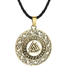 Valknut riipus nauhalla, 2 värivaihtoehtoa, Viking koruja naisille ja miehille hinta ja tiedot | Miesten korut | hobbyhall.fi