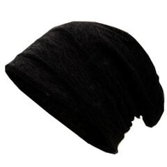 (One SizeBlack)Kevät Naiset Miehet Unisex Neulottu Talvihattu Rennot Pipot Yksiväriset Hip-hop Snap Slouch Skullies Kupuhattu Gorro hinta ja tiedot | Naisten päähineet | hobbyhall.fi