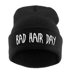 (Musta)Uusi Muoti Unisex Naiset Miehet Talvi Huono Hiukset Päivä Snap Back Pipot Hattu Neulo Hip Hop Urheilu Lämmin Ski Cap hinta ja tiedot | Naisten päähineet | hobbyhall.fi