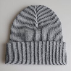 (One SizeGray) Neulominen Yksivärinen Unisex-pipo Pidä lämpimänä Poimuttuva Muoti Uusi Hip Hop Stripe Talvihattu Skullies Pipot hinta ja tiedot | Naisten päähineet | hobbyhall.fi