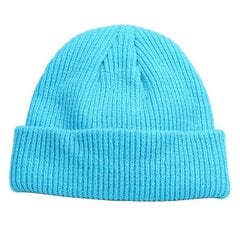 (Taivaansininen)Unisex Kirkas Plain Neon Vihreä Neulospipo Lyhyt Ribbed Cuff Hattu Talvi Skullies Lippalakki Naisten Teinit hinta ja tiedot | Naisten päähineet | hobbyhall.fi