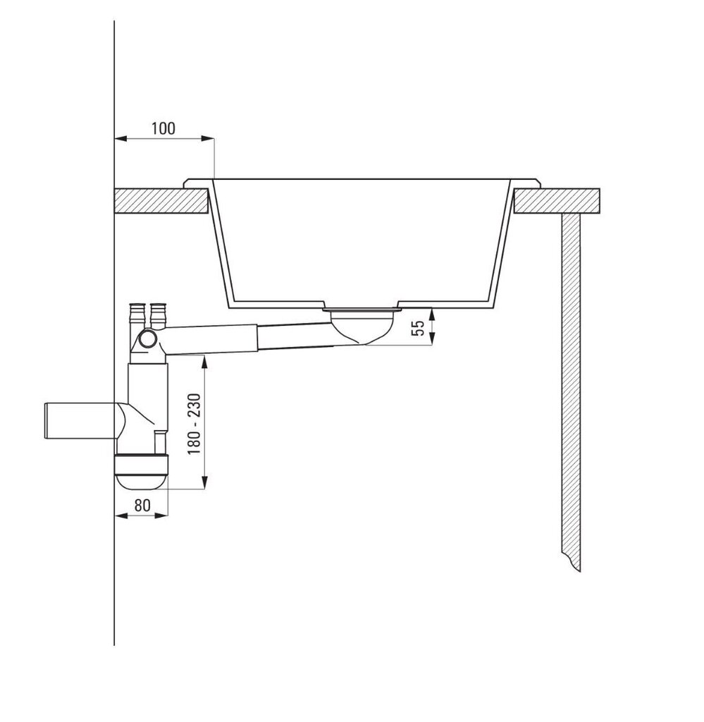 Graniittinen keittiön pesuallas Deante Eridan ZQE A103, Alabaster hinta ja tiedot | Keittiöaltaat | hobbyhall.fi