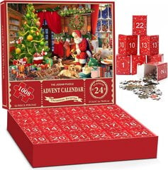 24 päivän palapeli adventtikalenteri, sokealaatikko, punainen hinta ja tiedot | Kalenterit ja muistikirjat | hobbyhall.fi