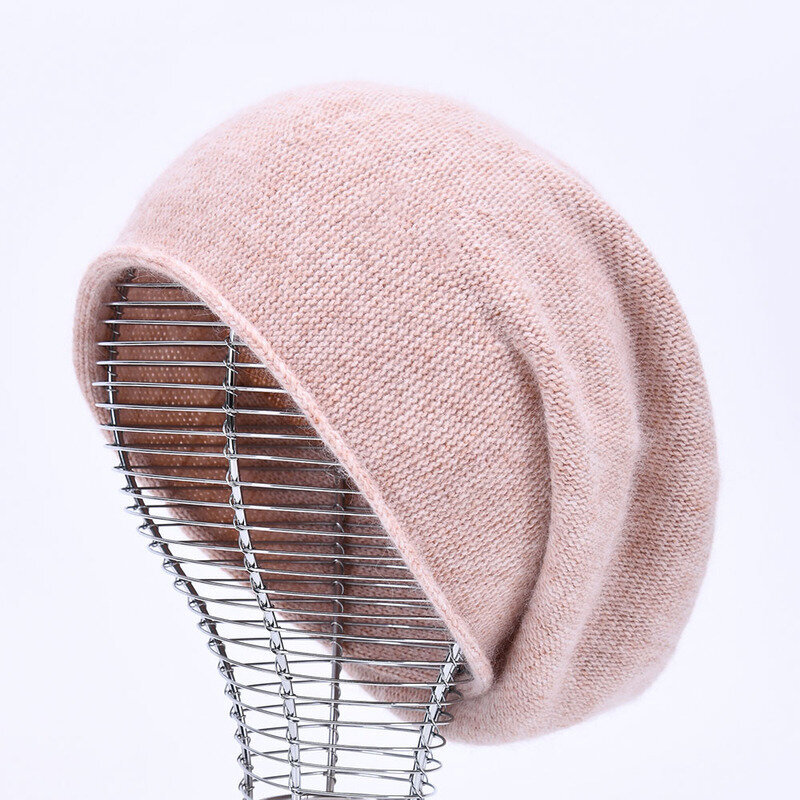 (Mix pink) Naiset Slouch Pipot Skullies Korkealaatuinen Nainen kiinteä Cashmere Villa Neule Pipo Hattu Tyttö Talvi Lämmin Konepelti ulkona hinta ja tiedot | Naisten päähineet | hobbyhall.fi