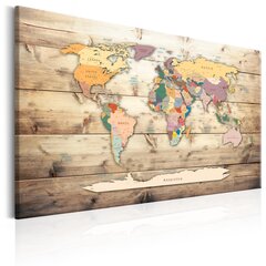 Kuva - World Map: Colourful Continents hinta ja tiedot | Taulut | hobbyhall.fi