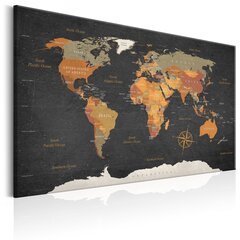 Kuva - World Map: Secrets of the Earth hinta ja tiedot | Taulut | hobbyhall.fi