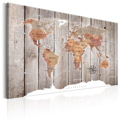 Kuva - World Map: Wooden Stories hinta ja tiedot | Taulut | hobbyhall.fi
