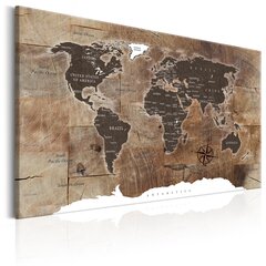 Kuva - World Map: Wooden Mosaic hinta ja tiedot | Taulut | hobbyhall.fi