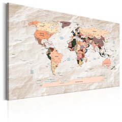 Kuva - World Map: Stony Oceans hinta ja tiedot | Taulut | hobbyhall.fi