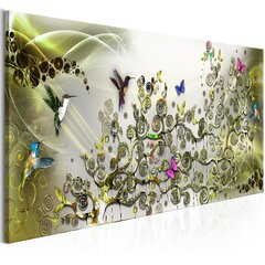 Kuva - Hummingbirds Dance (1 Part) Green Narrow hinta ja tiedot | Taulut | hobbyhall.fi