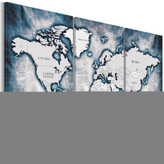Kuva - World Map: Ink Triptych hinta ja tiedot | Taulut | hobbyhall.fi
