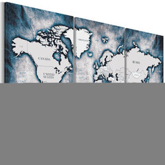 Kuva - World Map: Ink Triptych hinta ja tiedot | Taulut | hobbyhall.fi