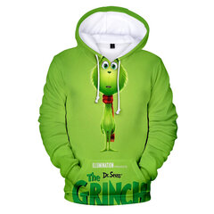 (OFSJ-00058-XXL） 3D Green Grinch Miesten huppari kevätsyksyn rento o-aukkoinen ylisuuri huppari hinta ja tiedot | Miesten puserot ja hupparit | hobbyhall.fi