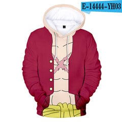 (3D-HZW001-XXXL) ONE PIECE 3D-huppari Miesten svetaripaita naisille hinta ja tiedot | Miesten puserot ja hupparit | hobbyhall.fi