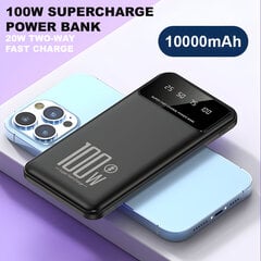 Pikalatausvirtalähde kahdella ulostulolla, 10000mAh, 100W, LIVMAN K70 hinta ja tiedot | Varavirtalähteet | hobbyhall.fi