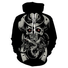 (KL-7003-4XL）Skull Miesten huppari 3D-tulostus hinta ja tiedot | Miesten puserot ja hupparit | hobbyhall.fi