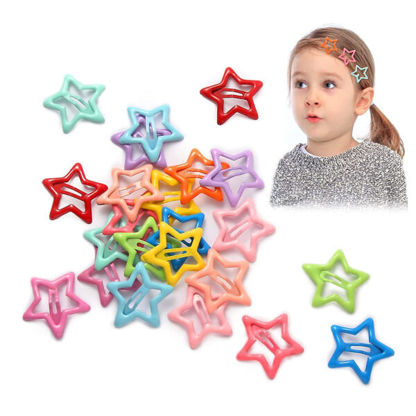 Star Shape metalliset hiusklipsit tytöille 30 kpl hinta ja tiedot | Hiustarvikkeet | hobbyhall.fi