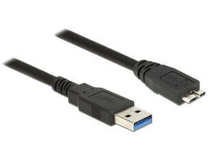 Delock-kaapeli USB 3.0 Type-A uros> USB 3.0 Type Micro-B uros 0,5m musta hinta ja tiedot | Delock Kodinkoneet ja kodinelektroniikka | hobbyhall.fi