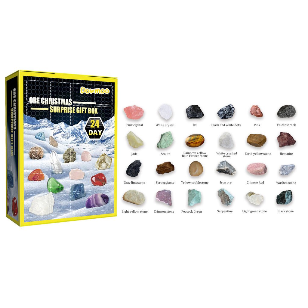 KANSALLINEN MAANTIETEELLINEN Jalokivi-adventtikalenteri - 2024 adventtikalenteri, Mini Gemstone-adventtikalenteri hinta ja tiedot | Kalenterit ja muistikirjat | hobbyhall.fi