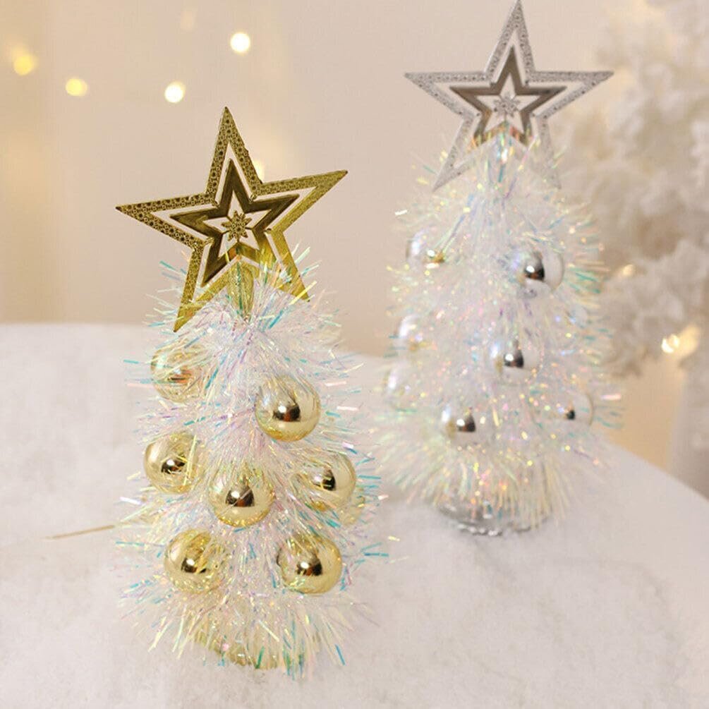 3kpl Mini joulukuusi Pieni joulukuusi Pieni joulukuusi pellavapohjalla Mini joulukuusi Glitter Tree -joulukuusi 3 kpl hinta ja tiedot | Koristeet ja tarrat | hobbyhall.fi