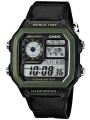 Miesten kello Casio Sports, musta/vihreä hinta ja tiedot | Miesten kellot | hobbyhall.fi