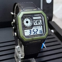 Miesten kello Casio Sports, musta/vihreä hinta ja tiedot | Miesten kellot | hobbyhall.fi