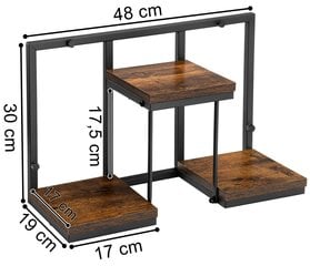 Musta loft-tyylinen kukkateline Jose Rustic, antiikkitammea hinta ja tiedot | Kukkatelineet ja kukkapöydät | hobbyhall.fi