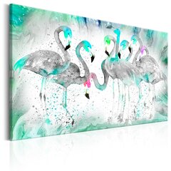 Kuva - Turquoise Flamingoes hinta ja tiedot | Taulut | hobbyhall.fi